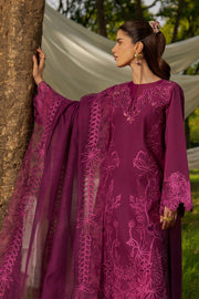 Rang Rasiya Premium Embroidered Lawn Unstitched 3Pc Suit - ZAHA