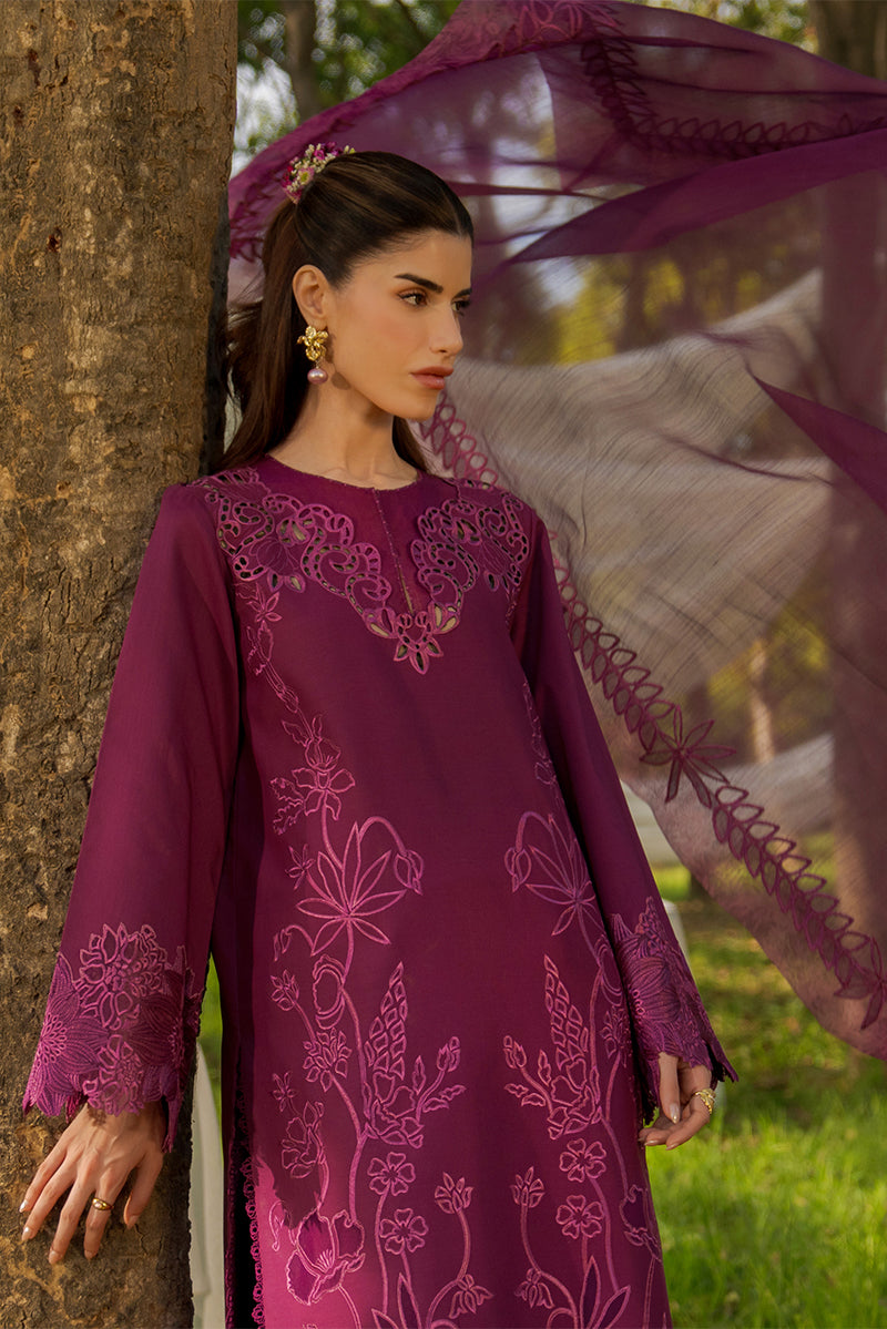Rang Rasiya Premium Embroidered Lawn Unstitched 3Pc Suit - ZAHA