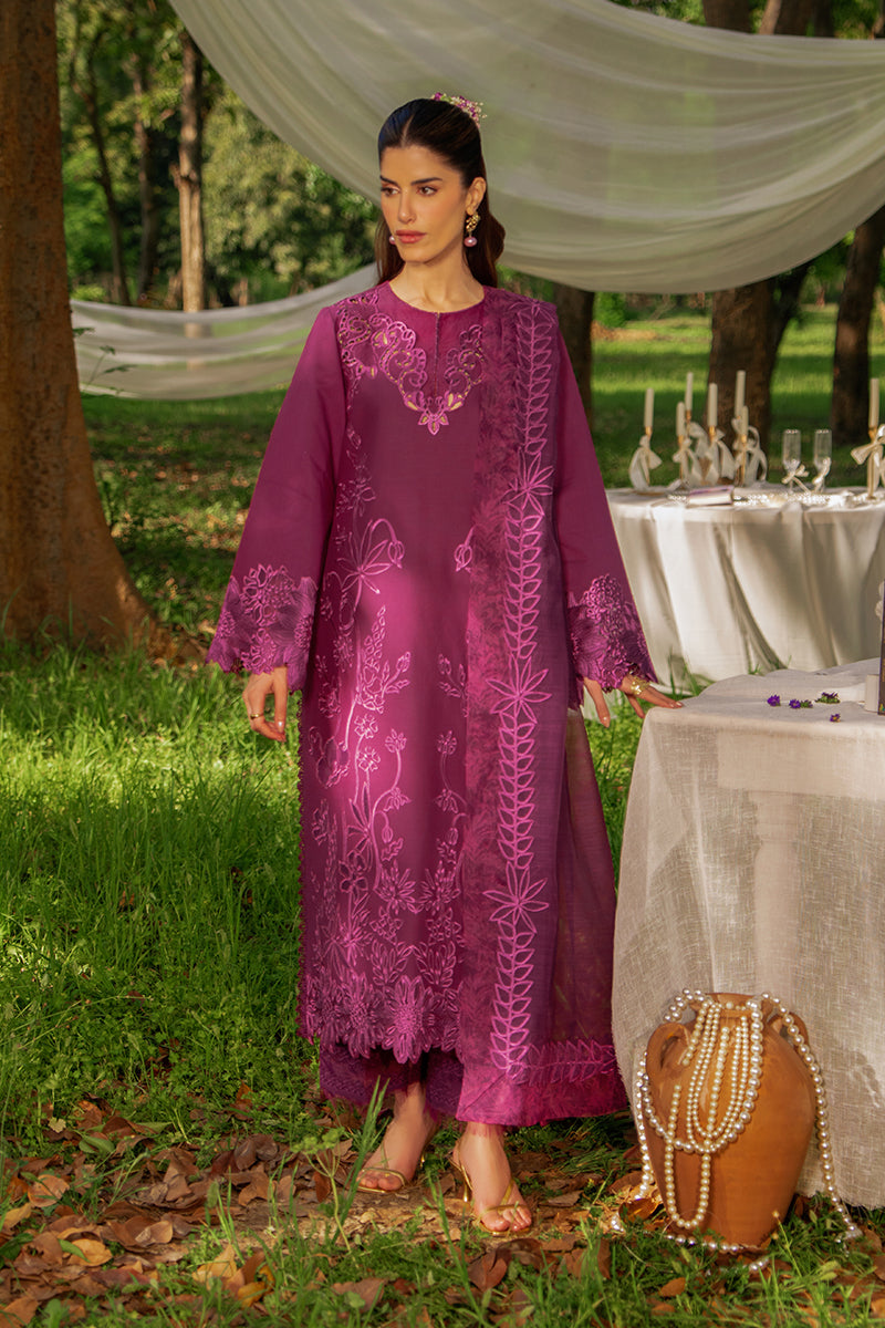 Rang Rasiya Premium Embroidered Lawn Unstitched 3Pc Suit - ZAHA