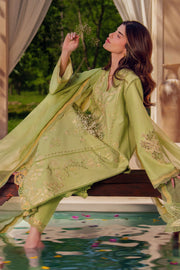 Rang Rasiya Premium Embroidered Lawn Unstitched 3Pc Suit - NADINE