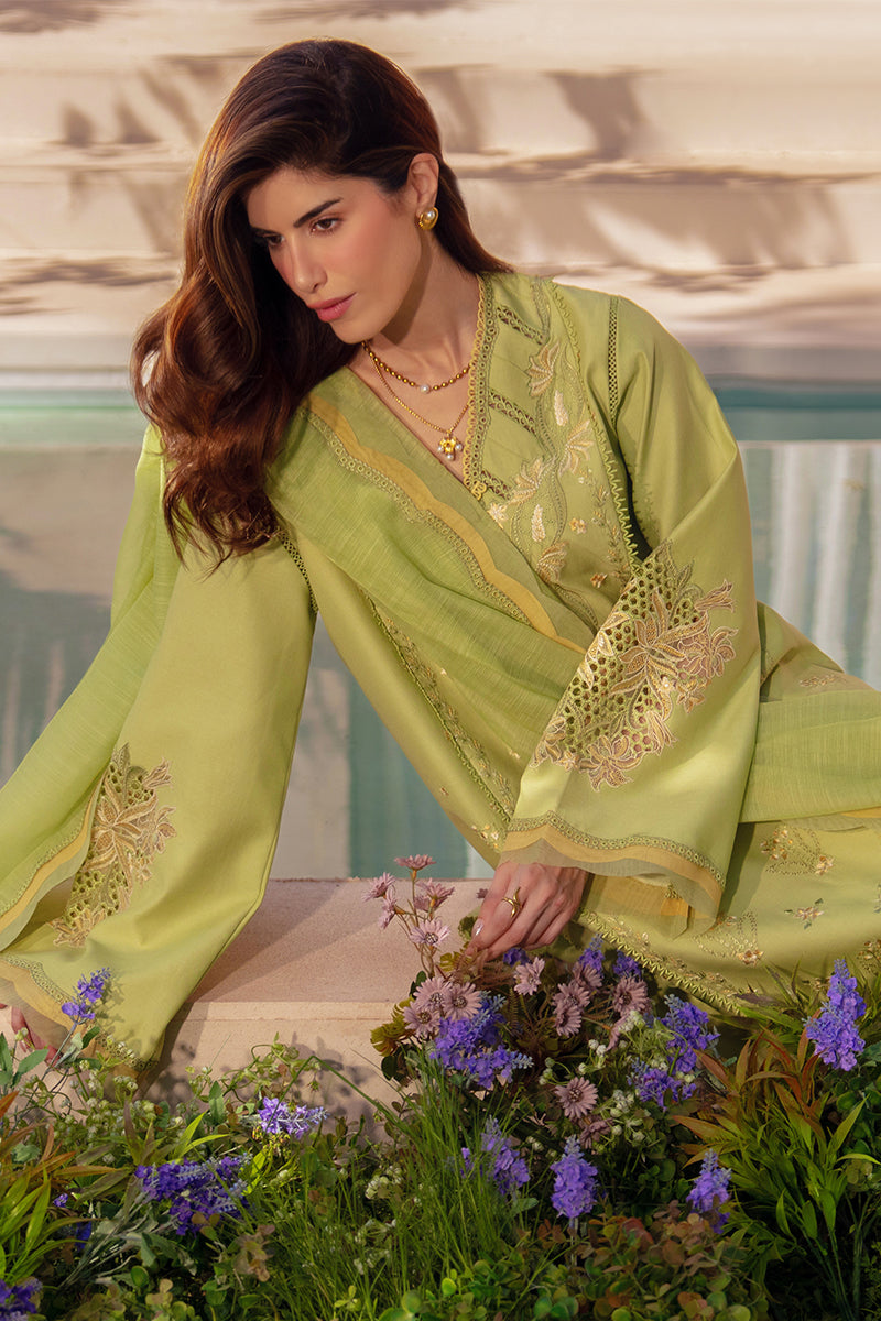 Rang Rasiya Premium Embroidered Lawn Unstitched 3Pc Suit - NADINE