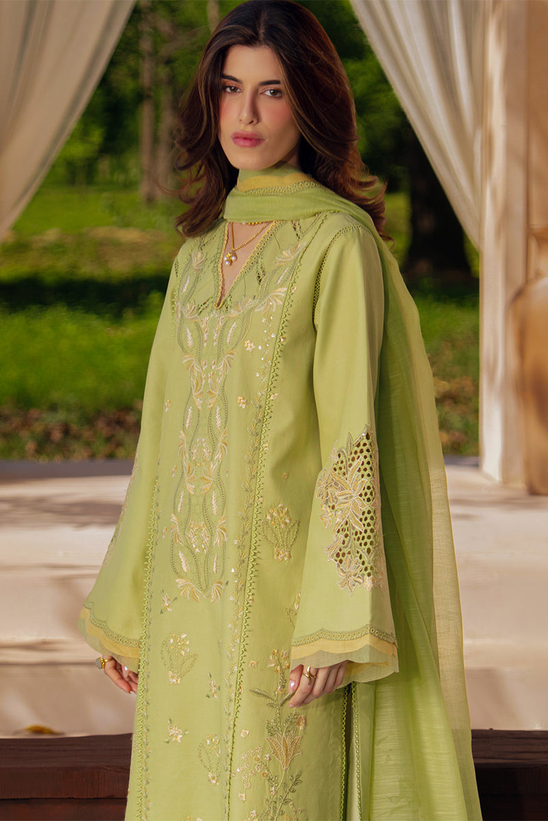 Rang Rasiya Premium Embroidered Lawn Unstitched 3Pc Suit - NADINE