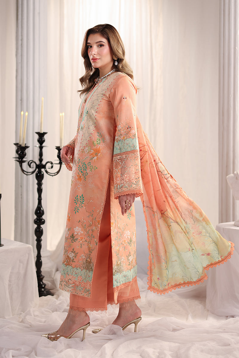 Rang Rasiya Nova Embroidered Lawn Unstitched 3Pc Suit - Cecilia