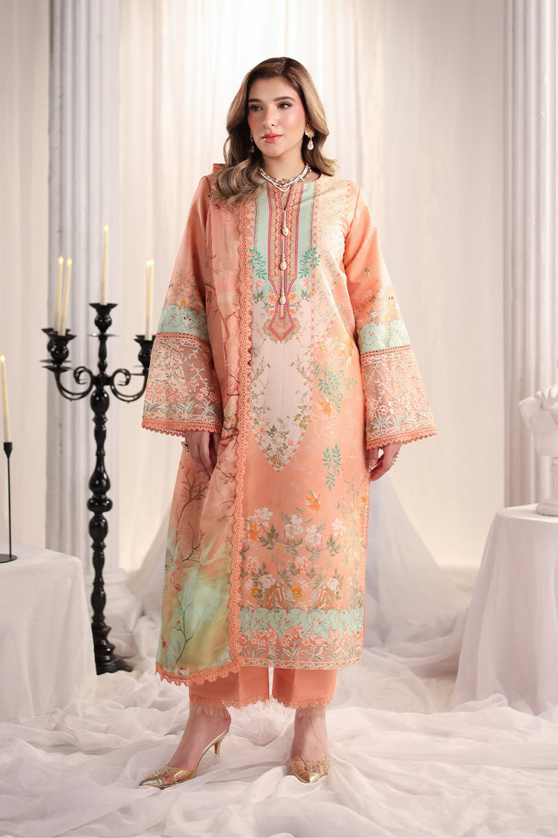 Rang Rasiya Nova Embroidered Lawn Unstitched 3Pc Suit - Cecilia