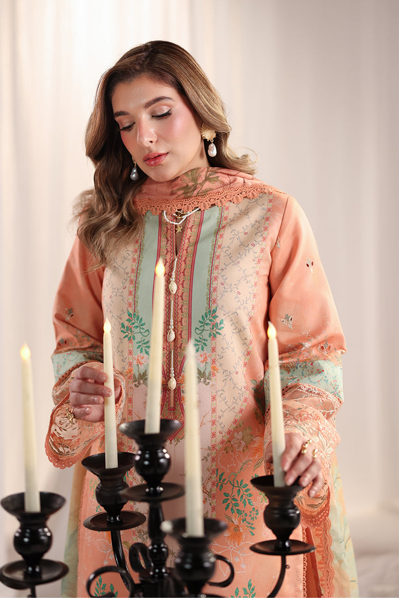 Rang Rasiya Nova Embroidered Lawn Unstitched 3Pc Suit - Cecilia