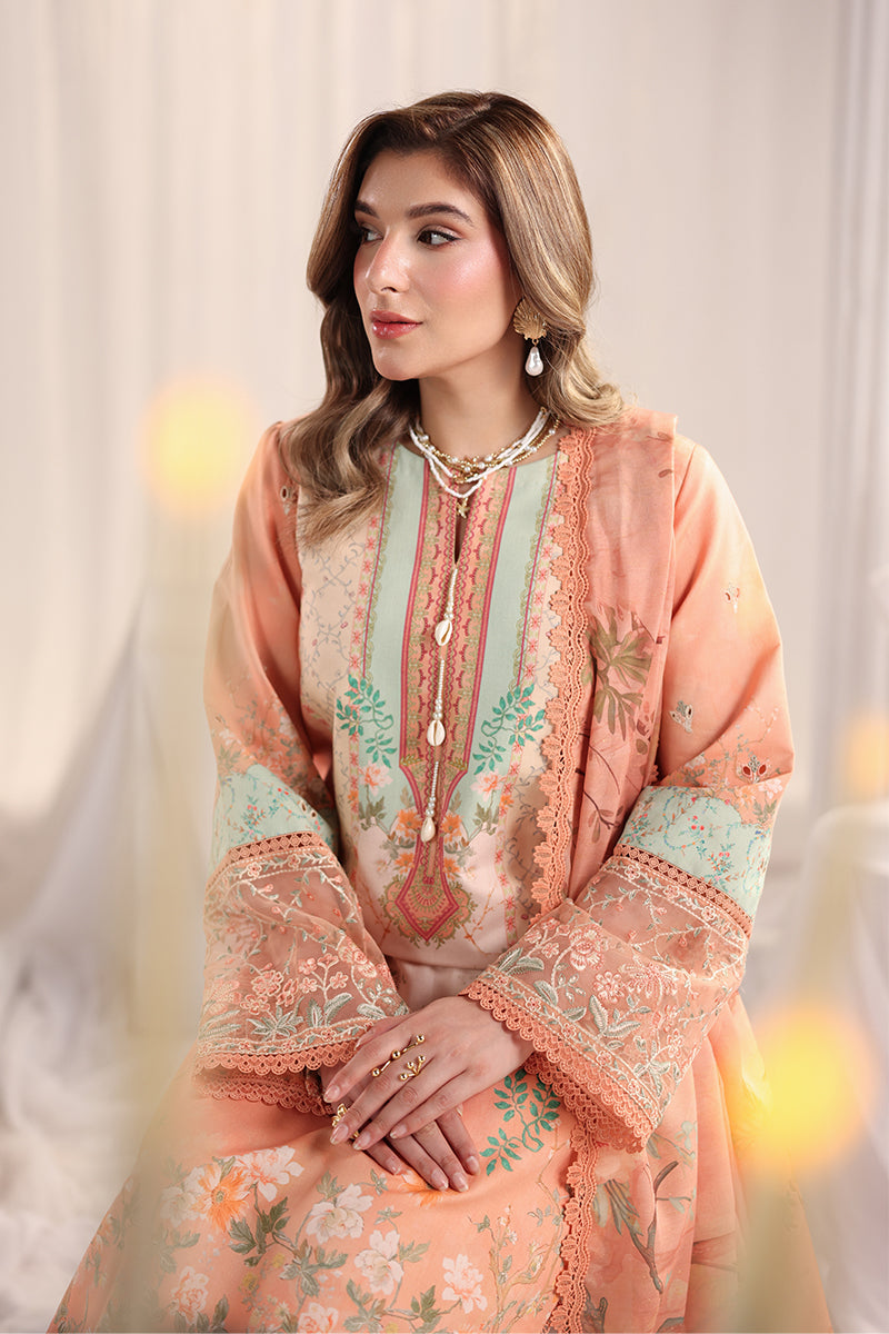 Rang Rasiya Nova Embroidered Lawn Unstitched 3Pc Suit - Cecilia
