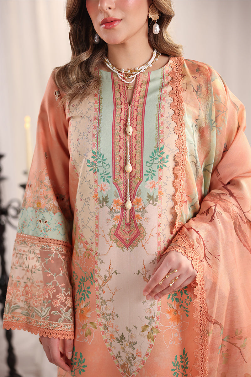 Rang Rasiya Nova Embroidered Lawn Unstitched 3Pc Suit - Cecilia
