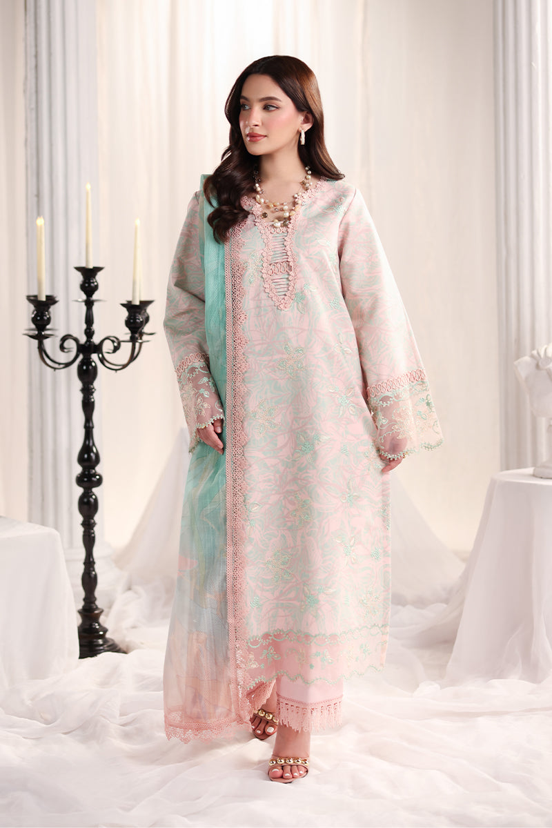 Rang Rasiya Nova Embroidered Lawn Unstitched 3Pc Suit - Emilia