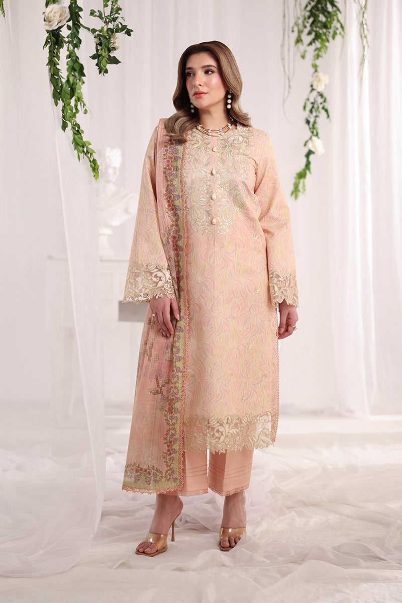 Rang Rasiya Nova Embroidered Lawn Unstitched 3Pc Suit - Gabriella