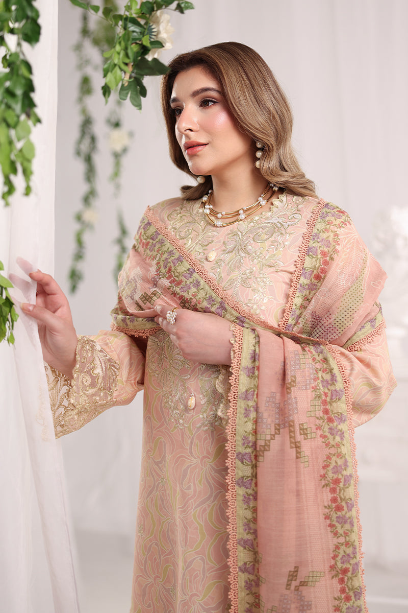 Rang Rasiya Nova Embroidered Lawn Unstitched 3Pc Suit - Gabriella