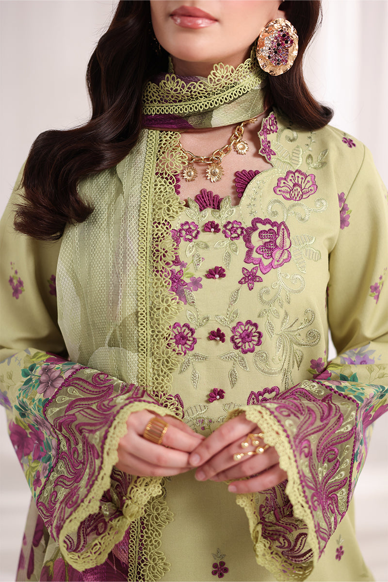 Rang Rasiya Nova Embroidered Lawn Unstitched 3Pc Suit - Elena