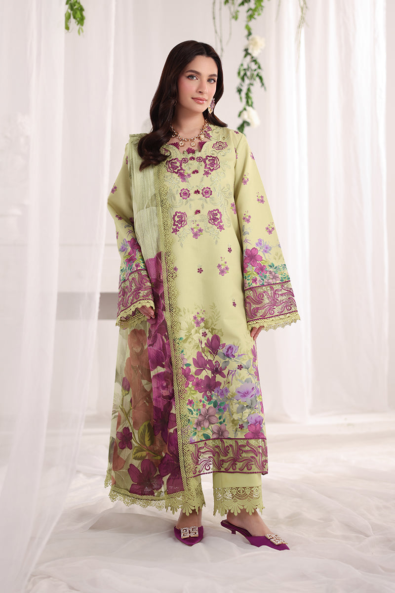 Rang Rasiya Nova Embroidered Lawn Unstitched 3Pc Suit - Elena