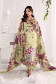 Rang Rasiya Nova Embroidered Lawn Unstitched 3Pc Suit - Elena