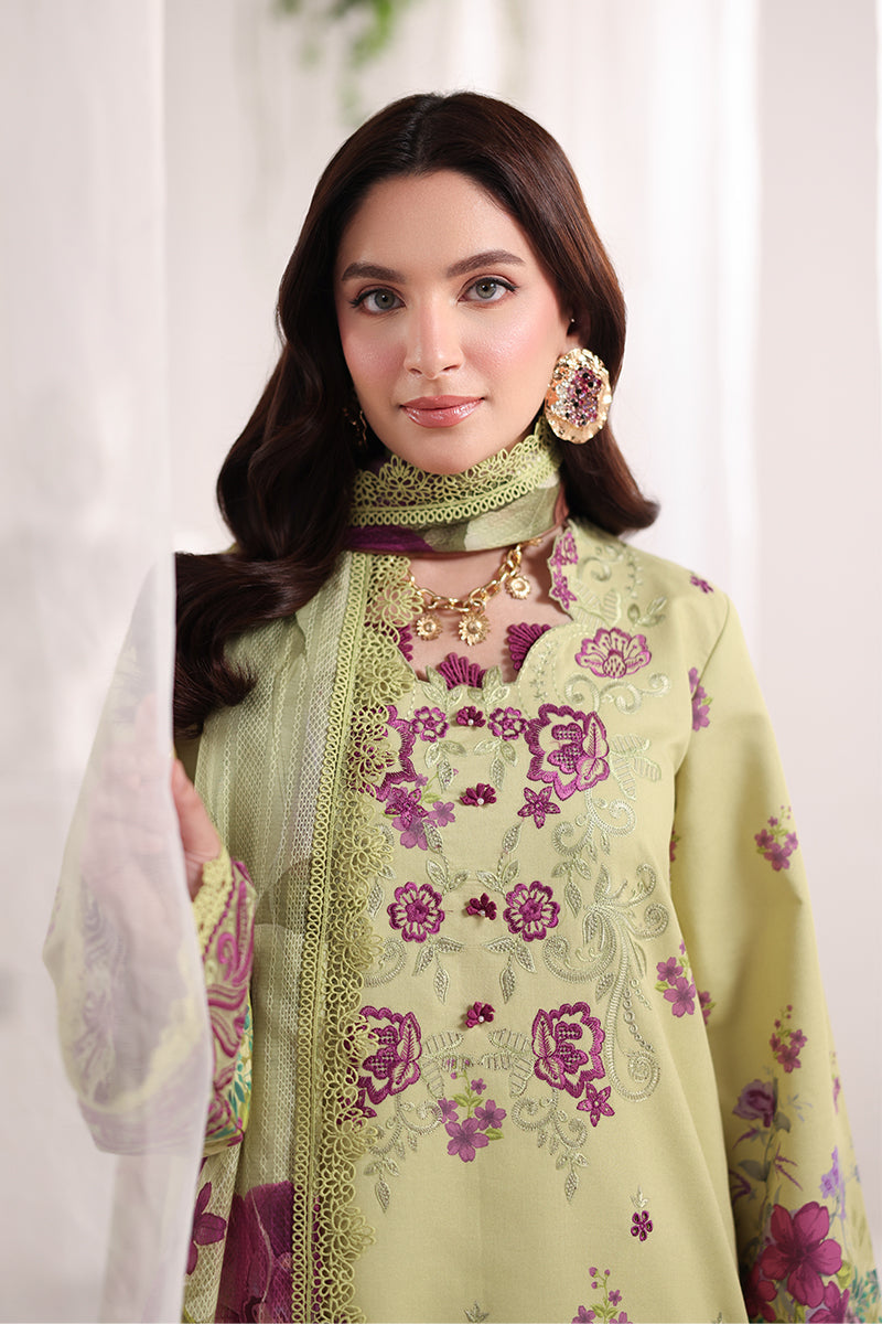Rang Rasiya Nova Embroidered Lawn Unstitched 3Pc Suit - Elena
