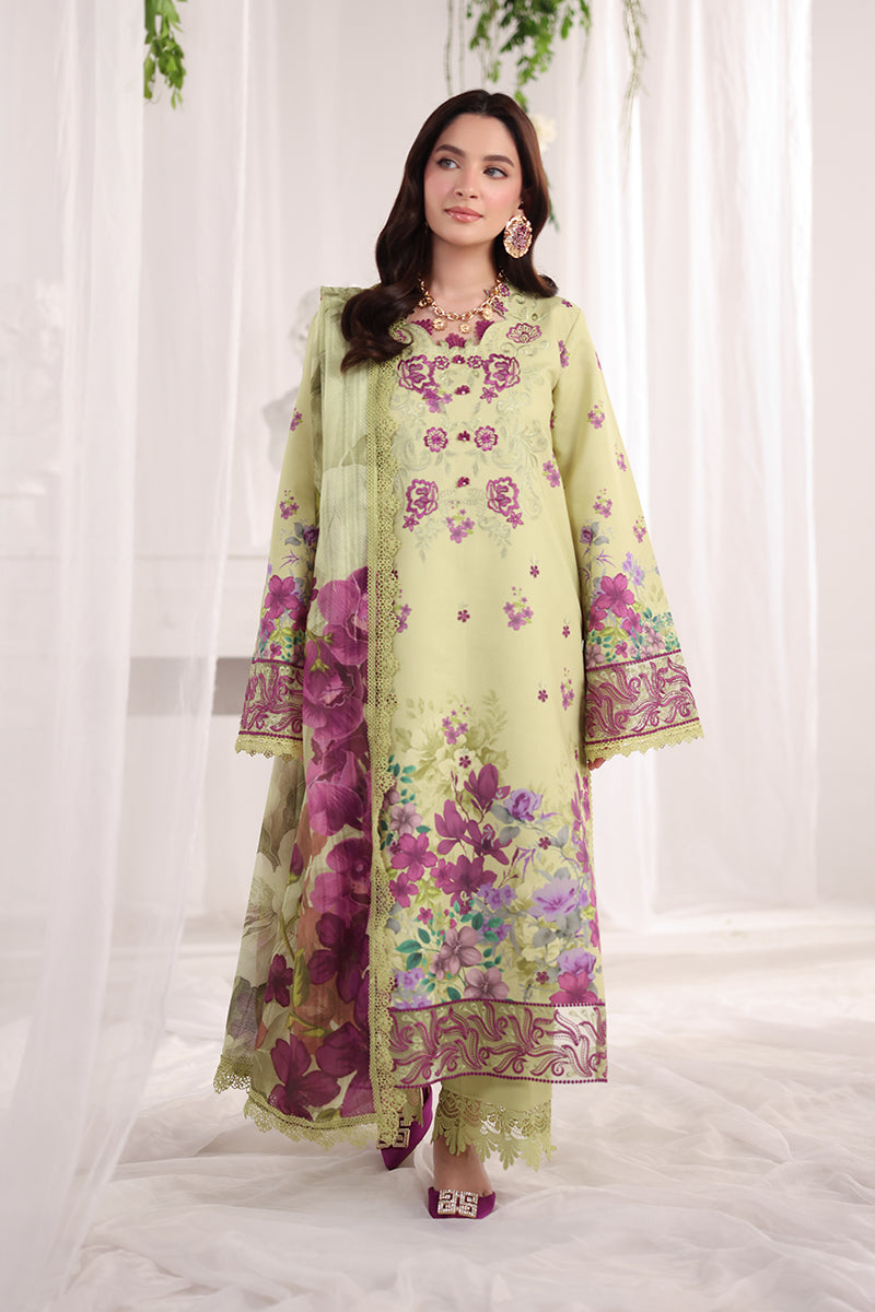 Rang Rasiya Nova Embroidered Lawn Unstitched 3Pc Suit - Elena