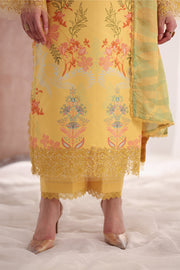 Rang Rasiya Nova Embroidered Lawn Unstitched 3Pc Suit - Aurora