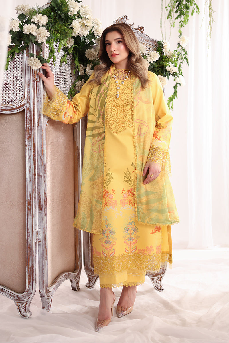 Rang Rasiya Nova Embroidered Lawn Unstitched 3Pc Suit - Aurora