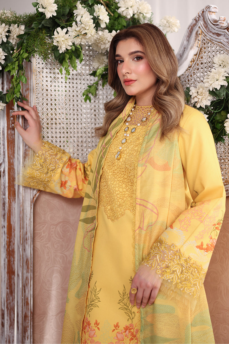 Rang Rasiya Nova Embroidered Lawn Unstitched 3Pc Suit - Aurora
