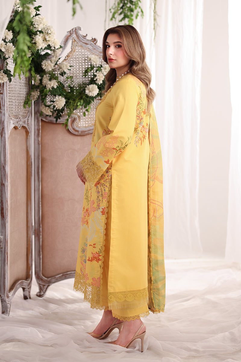 Rang Rasiya Nova Embroidered Lawn Unstitched 3Pc Suit - Aurora
