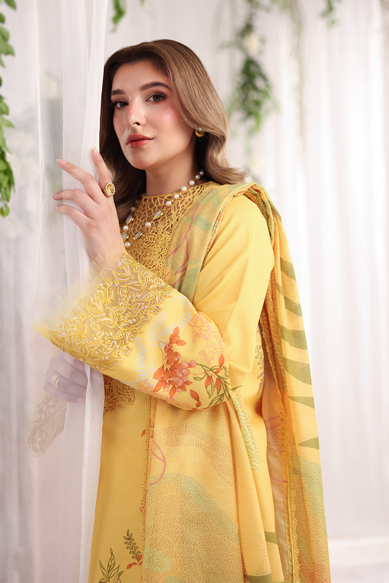 Rang Rasiya Nova Embroidered Lawn Unstitched 3Pc Suit - Aurora