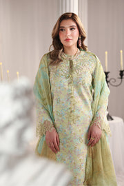 Rang Rasiya Nova Embroidered Lawn Unstitched 3Pc Suit - Viola