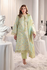 Rang Rasiya Nova Embroidered Lawn Unstitched 3Pc Suit - Viola
