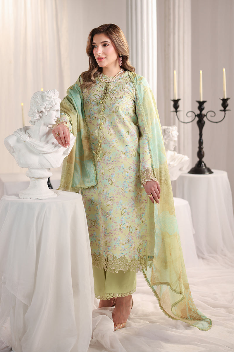 Rang Rasiya Nova Embroidered Lawn Unstitched 3Pc Suit - Viola