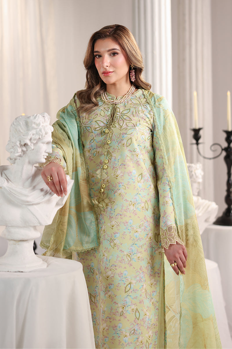 Rang Rasiya Nova Embroidered Lawn Unstitched 3Pc Suit - Viola