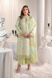 Rang Rasiya Nova Embroidered Lawn Unstitched 3Pc Suit - Viola