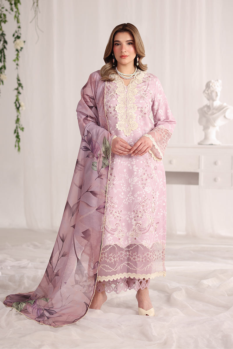 Rang Rasiya Nova Embroidered Lawn Unstitched 3Pc Suit - Isabella