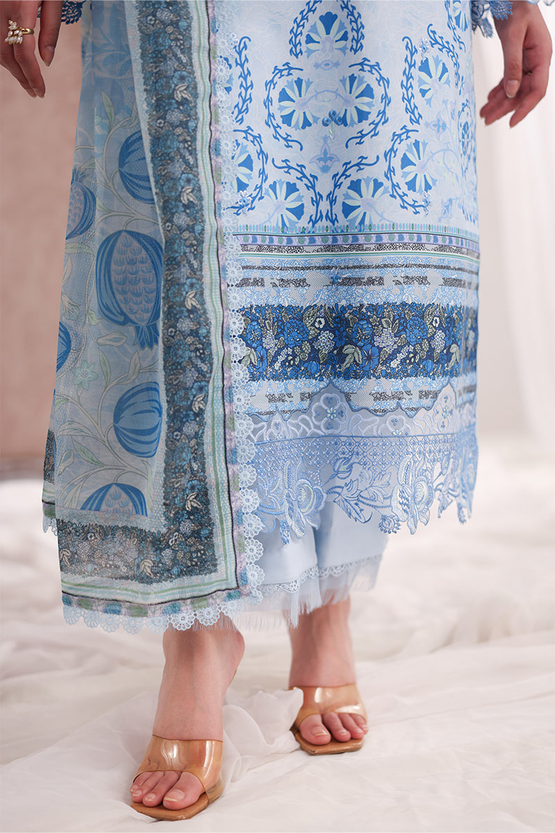 Rang Rasiya Nova Embroidered Lawn Unstitched 3Pc Suit - Ariana