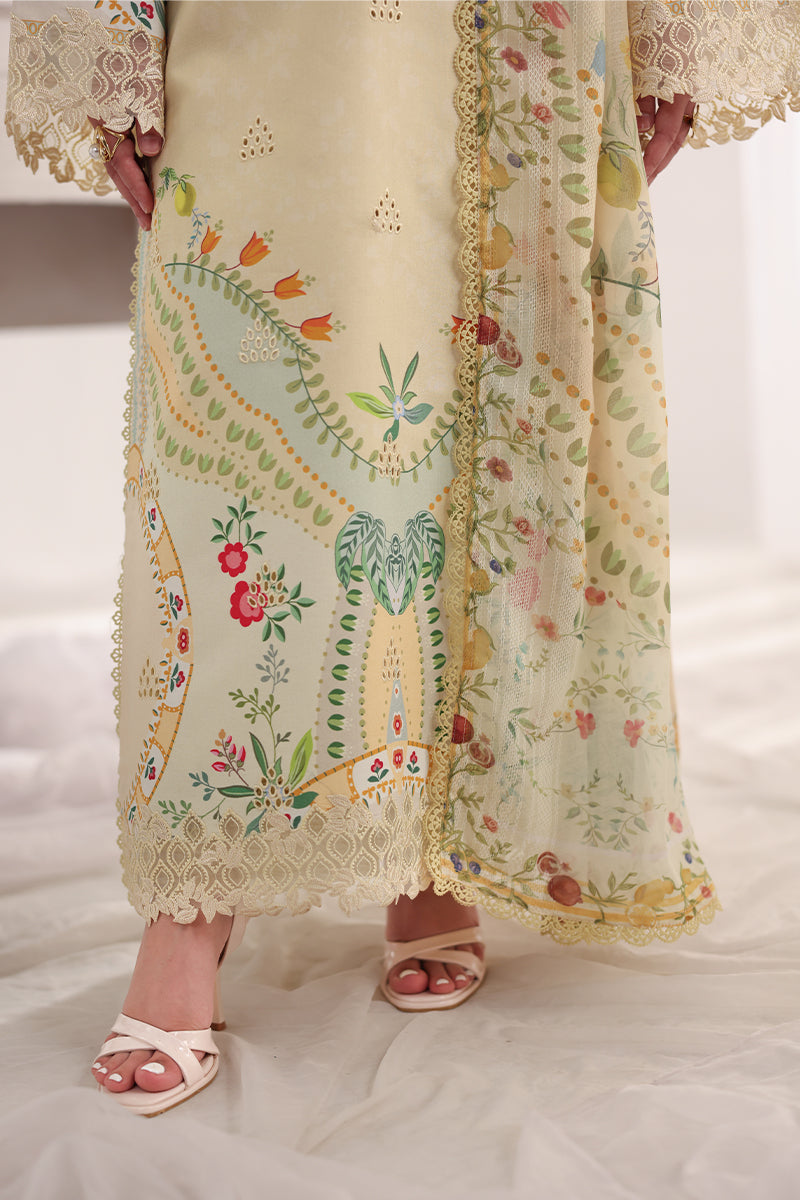 Rang Rasiya Nova Embroidered Lawn Unstitched 3Pc Suit - Georgia