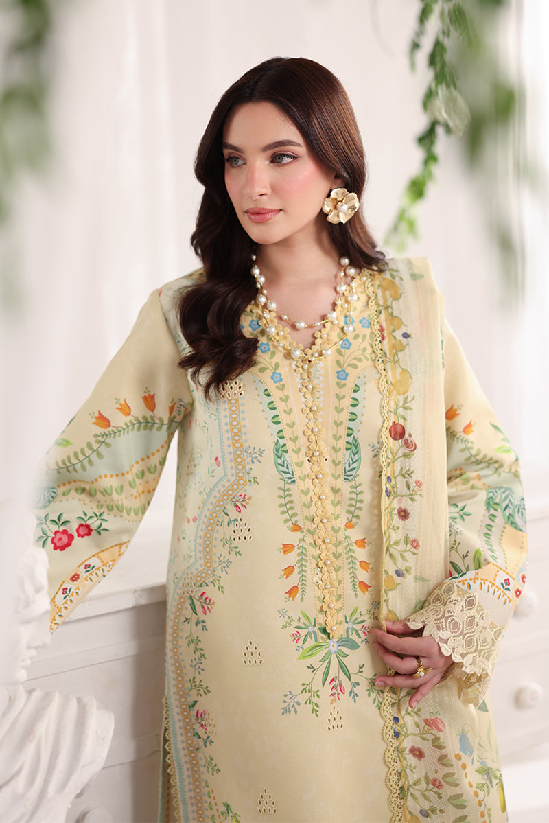 Rang Rasiya Nova Embroidered Lawn Unstitched 3Pc Suit - Georgia