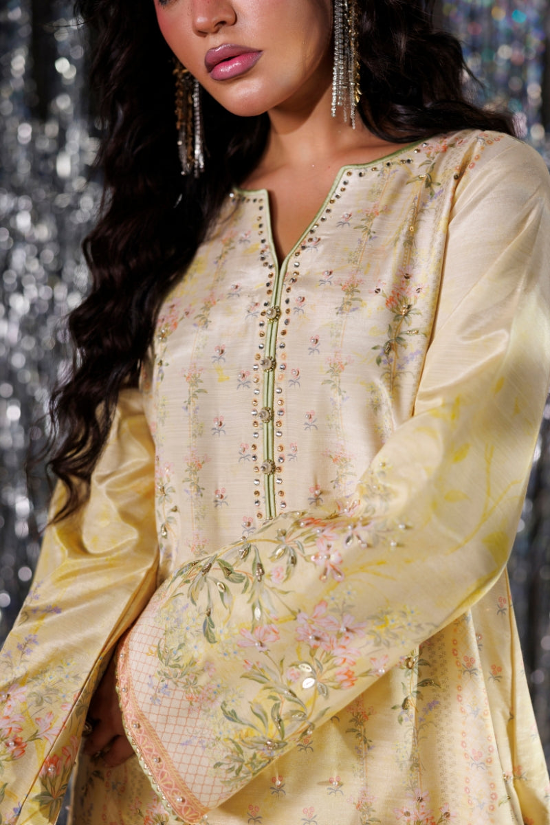 Rang Rasiya Luxe Silk Embroidered Silk Unstitched 3Pc Suit - Perle