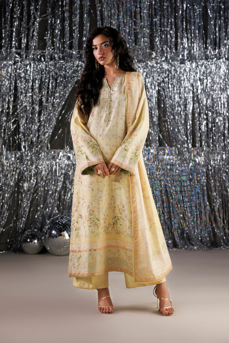 Rang Rasiya Luxe Silk Embroidered Silk Unstitched 3Pc Suit - Perle