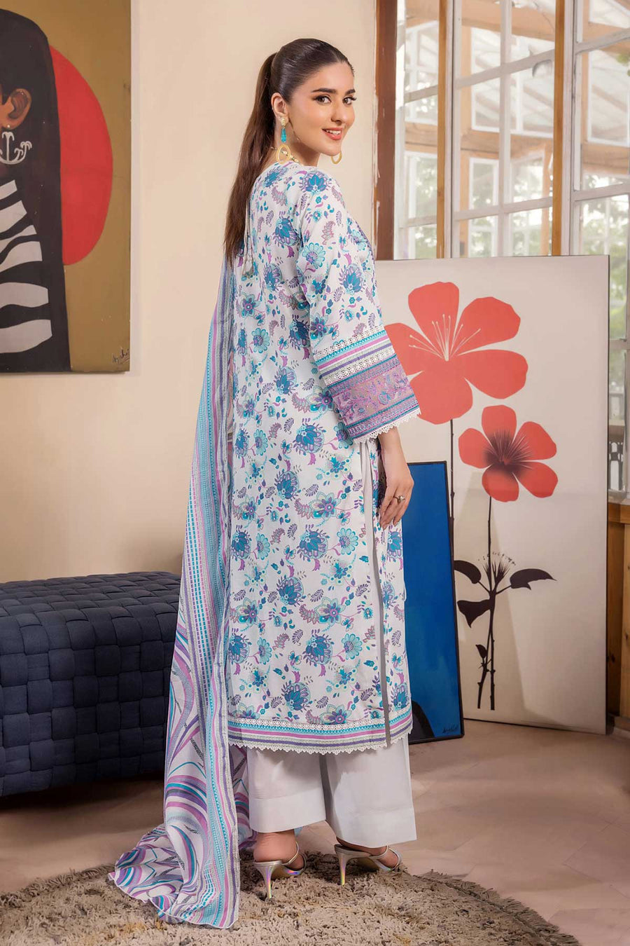 Safwa Smile Vol-02 Embroidered Lawn Unstitched 3Pc Suit RRY-100