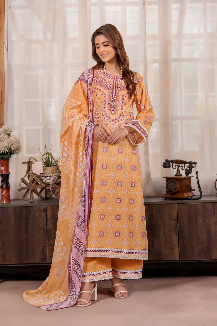 Safwa Smile Vol-02 Embroidered Lawn Unstitched 3Pc Suit RRY-99
