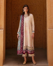Republic Womenswear Rezene Unstitched Lawn 3Pc Suit RSL23-D1-B