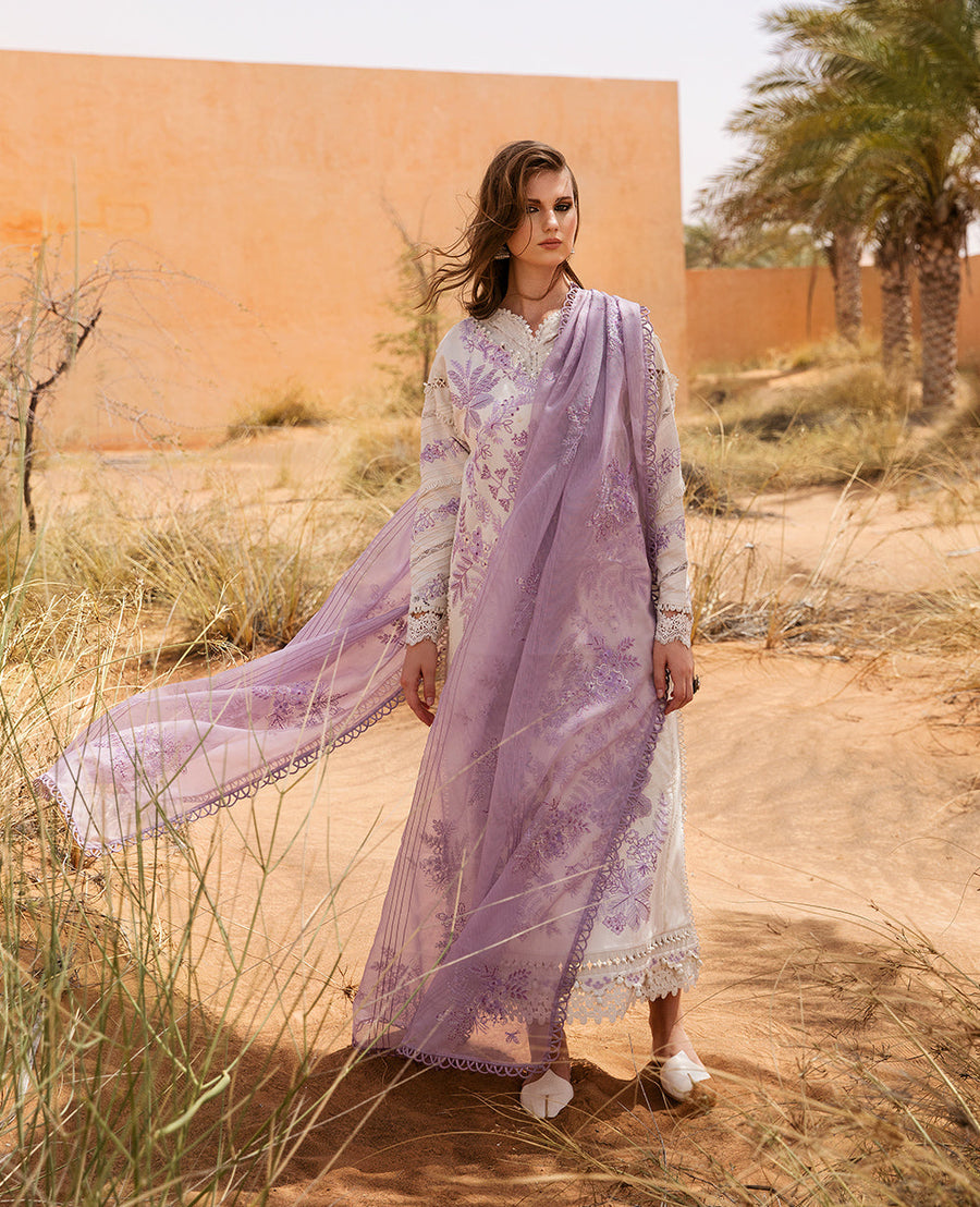 Republic Womenswear Rezene Unstitched Lawn 3Pc Suit RSL23-D2-B
