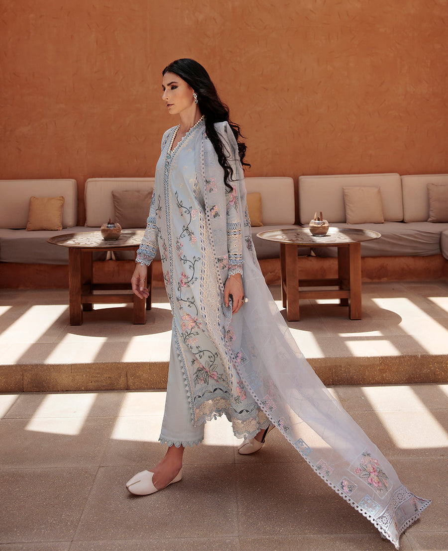 Republic Womenswear Rezene Unstitched Lawn 3Pc Suit RSL23-D5-B