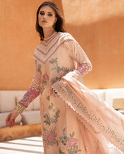 Republic Womenswear Rezene Unstitched Lawn 3Pc Suit RSL23-D8-A