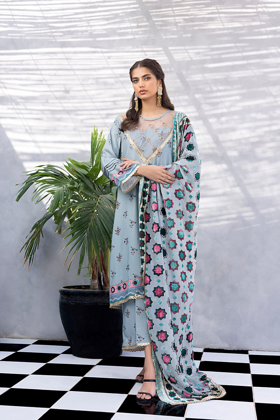 Regalia Textiles Rung-e-Sung Unstitched Cotail Linen 3Pc Suit RSPV-02