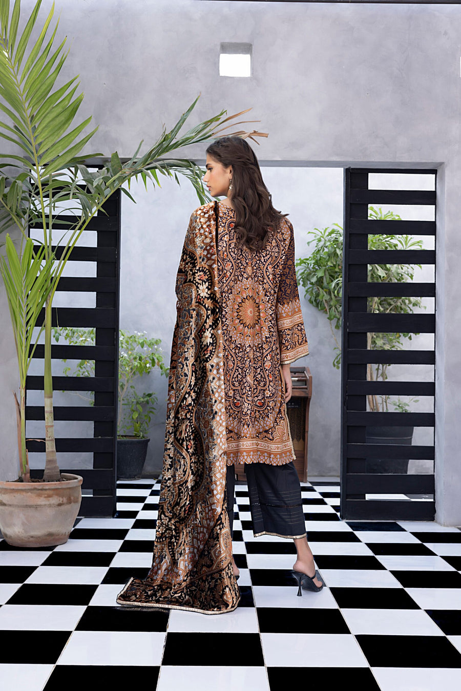 Regalia Textiles Rung-e-Sung Unstitched Cotail Linen 3Pc Suit RSPV-04