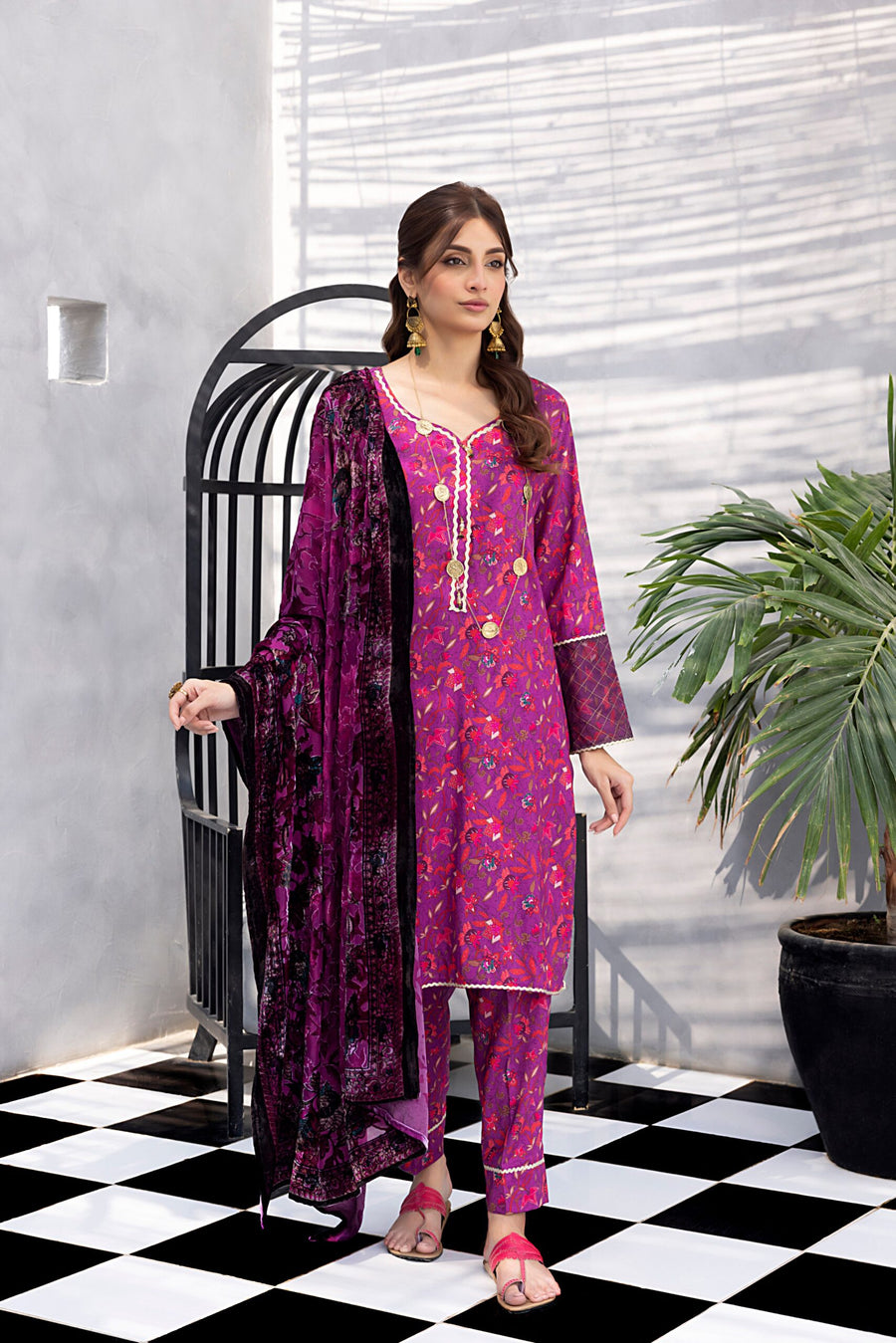 Regalia Textiles Rung-e-Sung Unstitched Cotail Linen 3Pc Suit RSPV-05