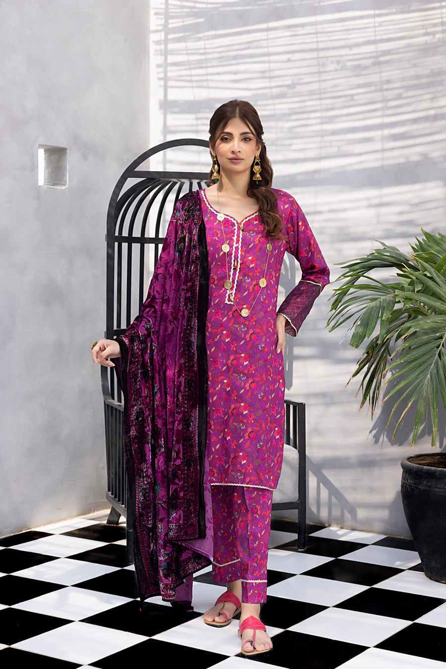 Regalia Textiles Rung-e-Sung Unstitched Cotail Linen 3Pc Suit RSPV-05