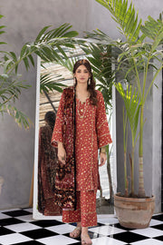 Regalia Textiles Rung-e-Sung Unstitched Cotail Linen 3Pc Suit RSPV-07