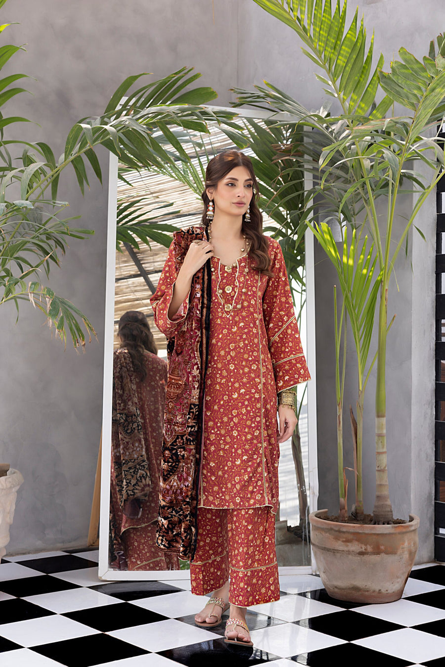 Regalia Textiles Rung-e-Sung Unstitched Cotail Linen 3Pc Suit RSPV-07