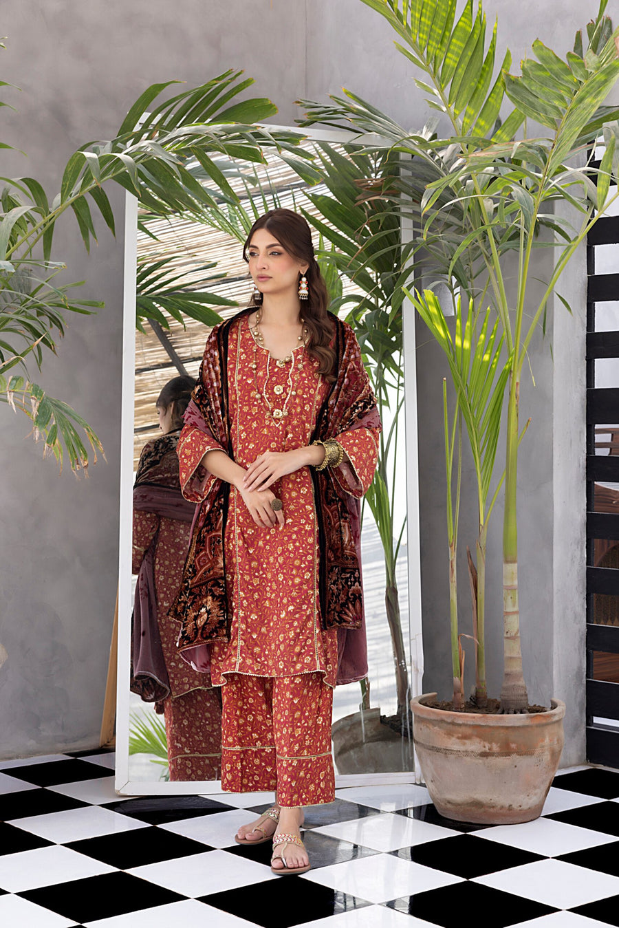Regalia Textiles Rung-e-Sung Unstitched Cotail Linen 3Pc Suit RSPV-07