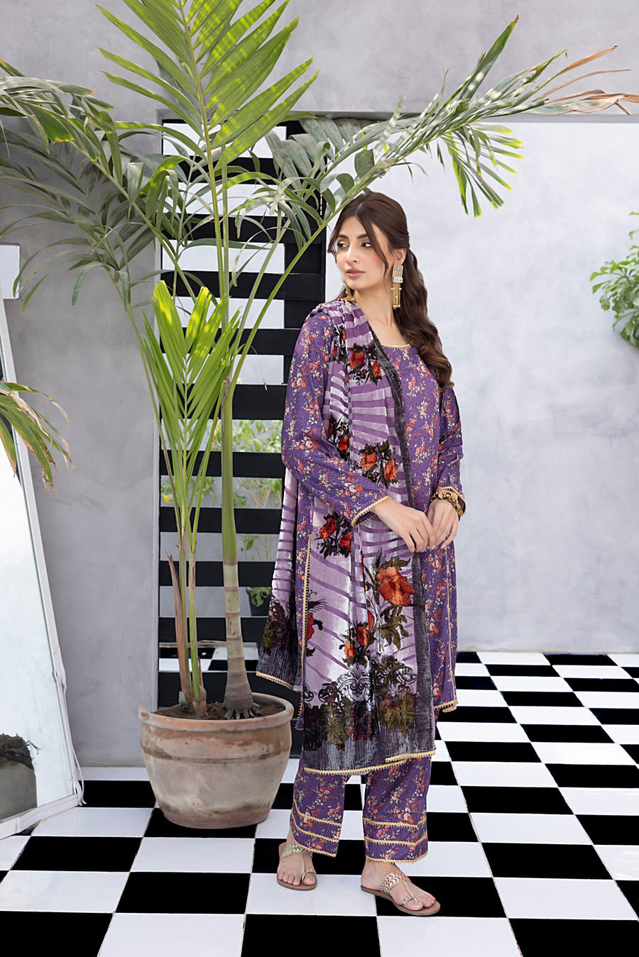 Regalia Textiles Rung-e-Sung Unstitched Cotail Linen 3Pc Suit RSPV-08