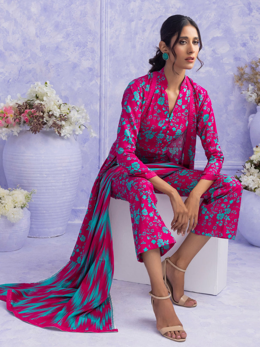 Ghazal by Regalia Textiles Printed Linen Unstitched 3Pc Suit D-01